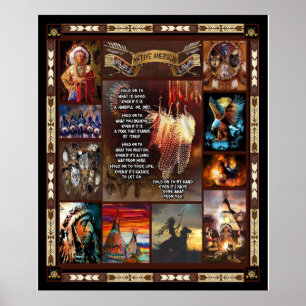 Funny Native American Gift Älskare Poster