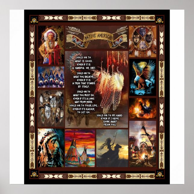 Funny Native American Gift Älskare Poster (Framsidan)