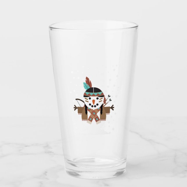 Funny Native American julgran dekorations Glaskopp (Framsida)