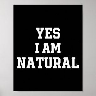 Funny Natty Gym Workout Ja jag är naturlig Bodybui Poster