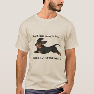 Funny Naughty Dachshund Tee Shirt