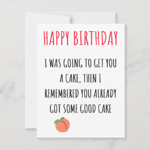 Funny Naughty Dirty Grattis på födelsedagen Card Julkort
