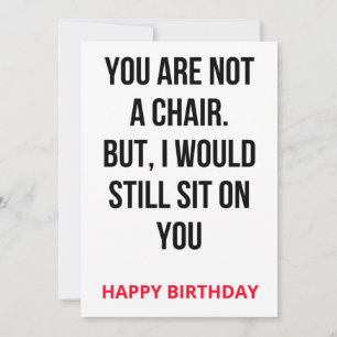 Funny Naughty Dirty Grattis på födelsedagen Card Julkort