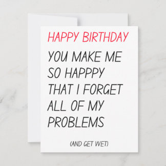 Funny Naughty Dirty Grattis på födelsedagen Card Julkort