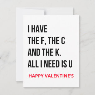 Funny Naughty Dirty Valentines day-kort  Julkort