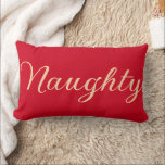 Funny Naughty (eller Nice) Ord Helgdagar Red Waist Lumbarkudde<br><div class="desc">Lustigt Naughty (eller Nice) Ord Helgdagar Red Waist Lumbar Pillow. Coola Helgdagar Red Waist Lumbar Pillow med utskriften anpassade brev. . Tillverkad i USA 100 procent bomull. Helt Anpassade Vackra dekorativa helgdag, julklappar och helårskuddar, hela anpassningsbarna. Gör egna helgdagar för anpassningsbar, julkuddar genom att lägga till, ersätta färg och ord...</div>