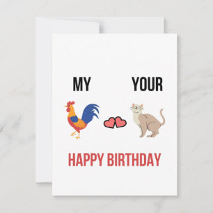 Funny Naughty Grattis på födelsedagen Card Julkort