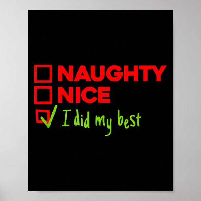 Funny Naughty, Nice, I Did My Christmas  Poster (Framsidan)