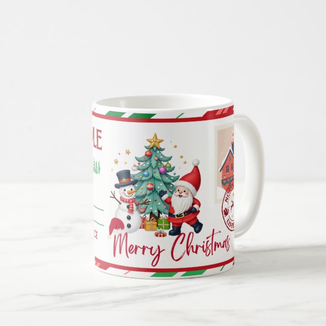 Funny Naughty or Nice List Coffee Mug Kaffemugg (Framsida höger)