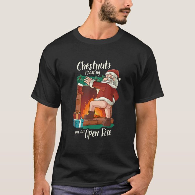 Funny Naughty Santa Dirty Food Pun Roasting Nöt X T Shirt (Framsida)