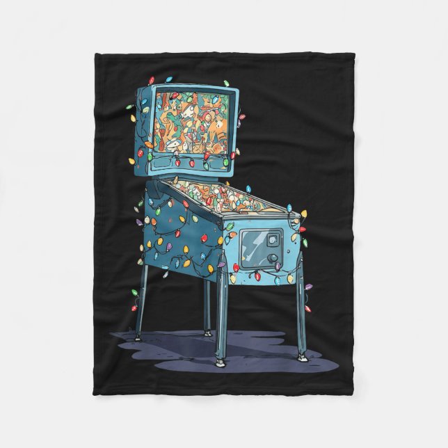 Funny Nball Machine Christmas Graphics Lights Love Fleecefilt (Framsidan)