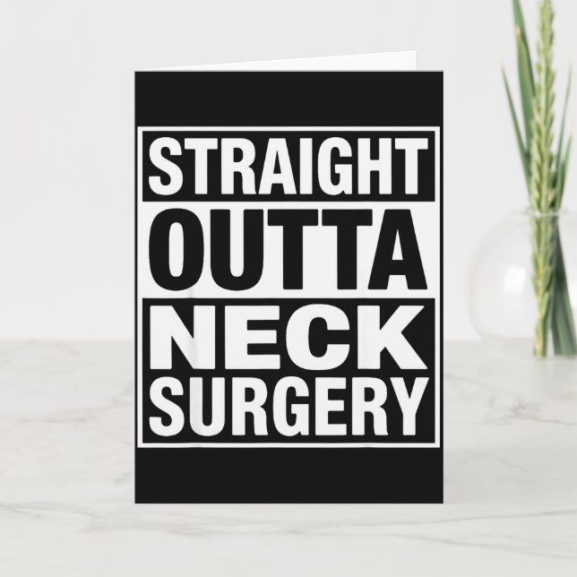 Funny Neck Surgery Art For Men Women Injury Neck S Kort (Framsida)
