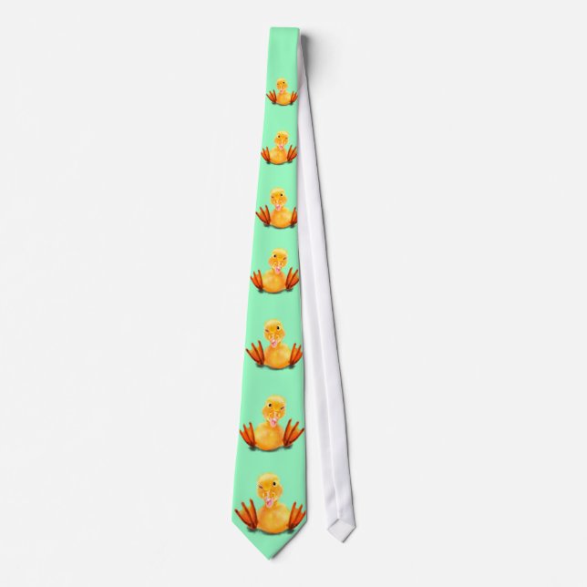 Funny Neck Tie Lycklig Ankor - Välj Färg Slips (Framsida)