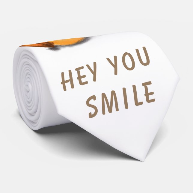 Funny Neck Tie med Lycklig Ankor - Smile Slips (Rullad)