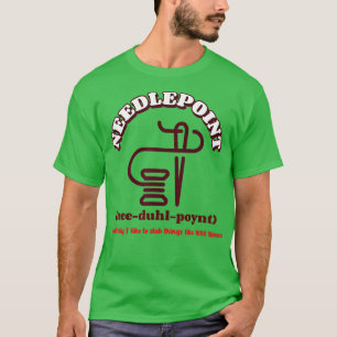 Funny Needlepoint T Shirt