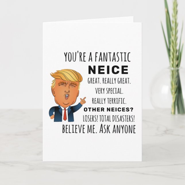 Funny Neice Birthday Best Gift Kort (Framsida)