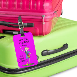 Funny Neon Girl Scout Cadette | ANPASSNINGSBAR Bagagebricka