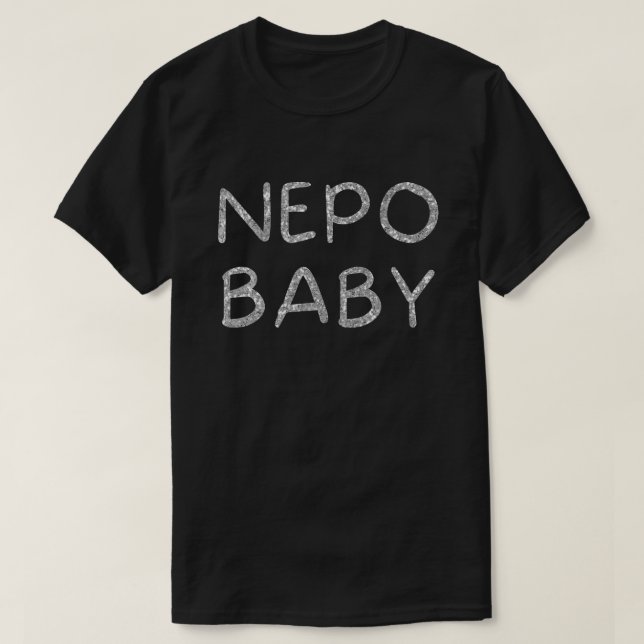 Funny Nepo Baby Glitter T Shirt (Design framsida)
