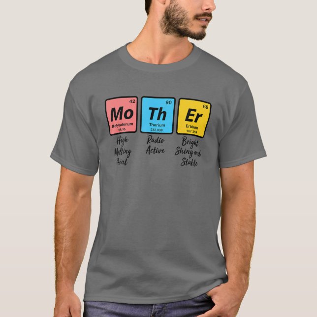 Funny Nerd Chemistry Mamma Gift Mors dag T Shirt (Framsida)