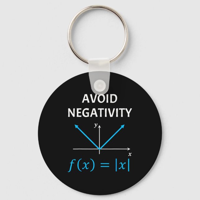 Funny Nerdy Avoid Negativity Algebra Math Pun Math Nyckelring (Framsida)
