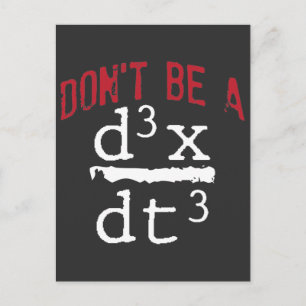 Funny Nerdy Math Physics Joke Geek matematik Vykort