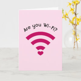Funny Nerdy Wi-Fi-Valentines Kort