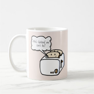 Funny Nervous Toast and Evil Toast Tecknad Kaffemugg