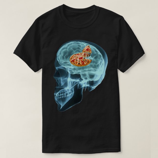 Funny Neurolog Tänka Pizza Student Brain Gif T Shirt (Design framsida)