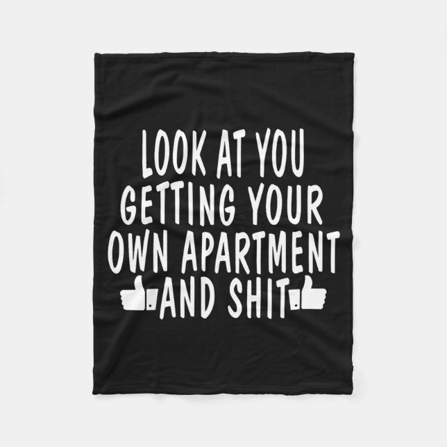 Funny New Apartment House Warming Gift  Fleecefilt (Framsidan)