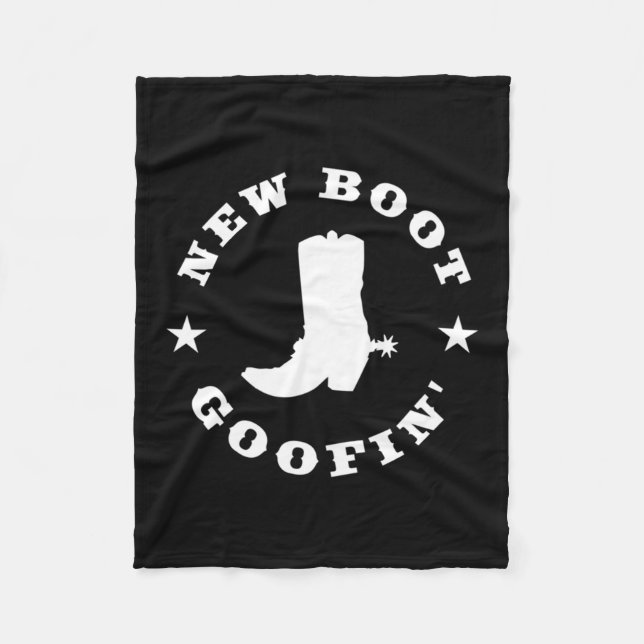 Funny New Boot Goofin Cowboy Boot Meme Quote Long  Fleecefilt (Framsidan)