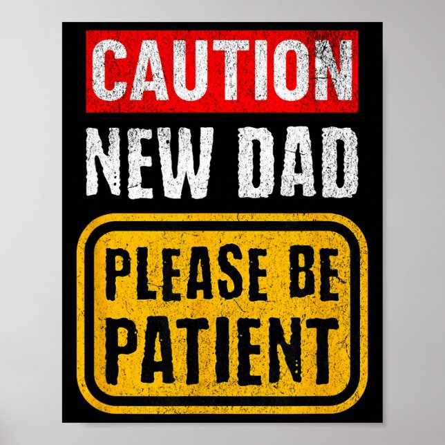 Funny New Dad New Father First Baby  Poster (Framsidan)