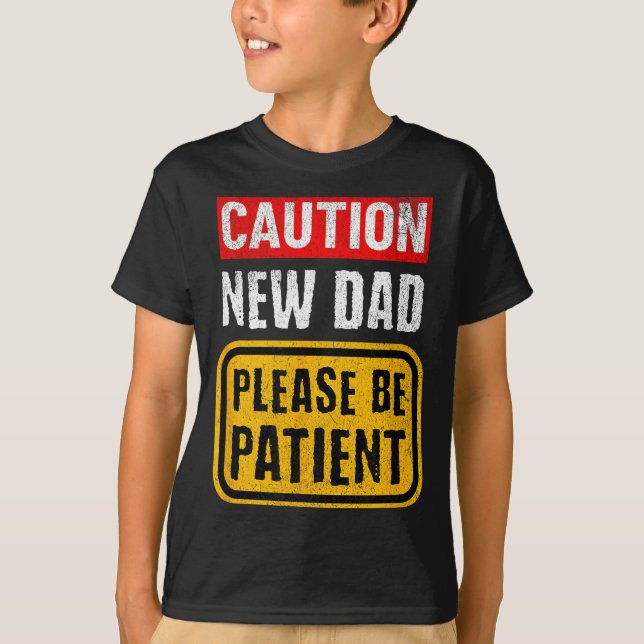 Funny New Dad New Father First Baby  T Shirt (Framsida)
