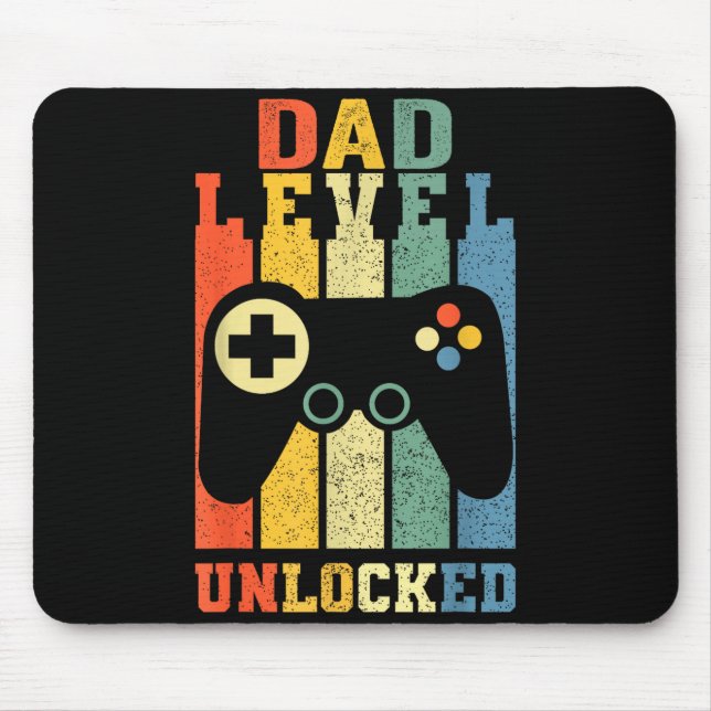 Funny New Dad Shirt Dad Level Unlocked Day Tee Shi Musmatta (Framsidan)