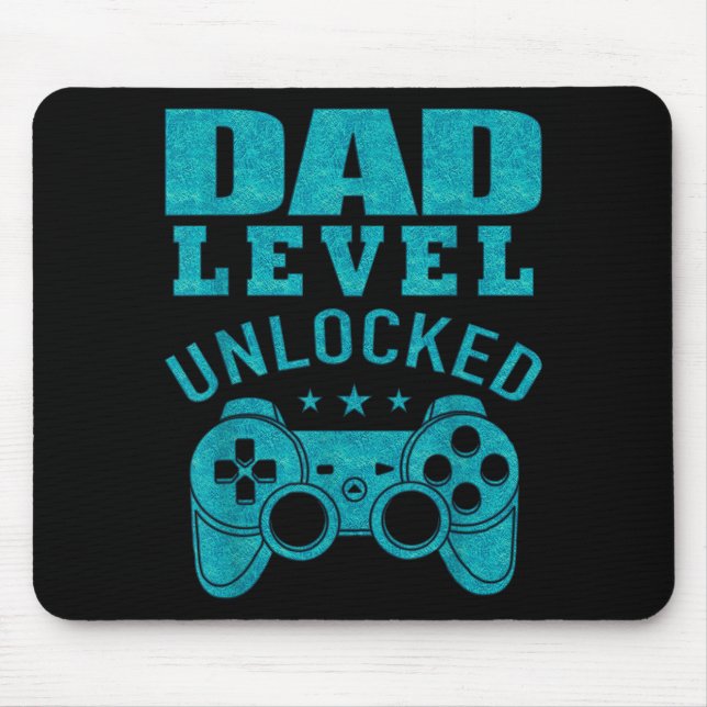 Funny New Dad Shirt Dad Level Unlocked Day Tee Shi Musmatta (Framsidan)