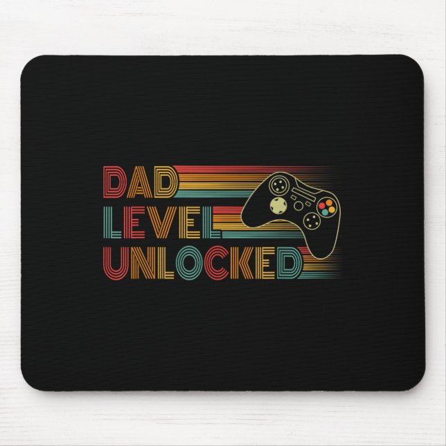 Funny New Dad Shirt Dad Level Unlocked Gaming Game Musmatta (Framsidan)