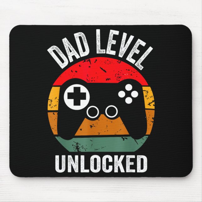 Funny New Dad Shirt Dad Level Unlocked Tee Shirt G Musmatta (Framsidan)
