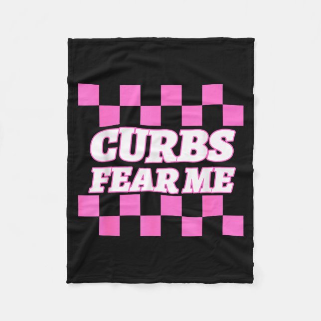 Funny New Driver Curbs Fear Me Bad Drivers  Fleecefilt (Framsidan)