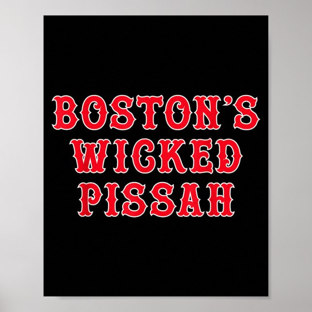 Funny New England Boston's Wicked Ah  Poster (Framsidan)