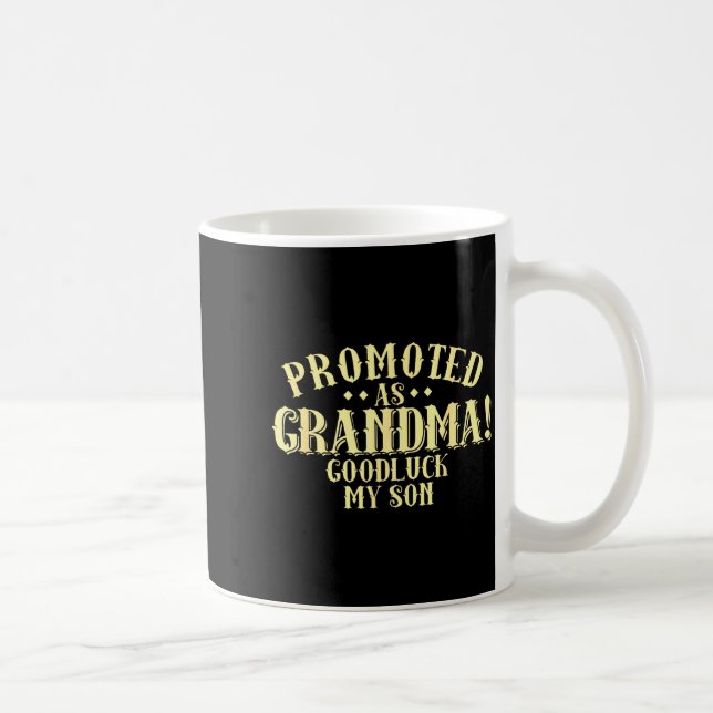 Funny New Grandma Promotion Quote Grandmother Humo Kaffemugg (Höger)