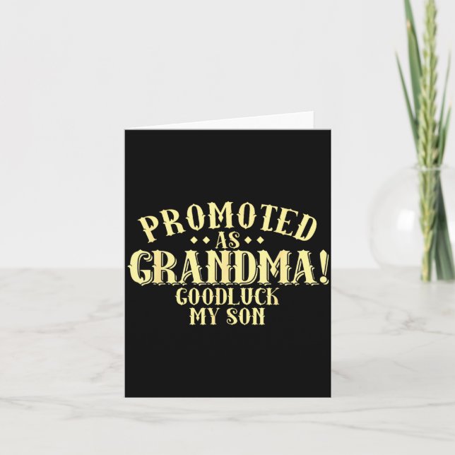 Funny New Grandma Promotion Quote Grandmother Humo Kort (Framsida)