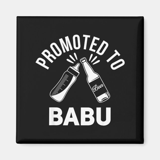 Funny New Grandpa Pregnancy Announcement Promoted  Magnet (Framsidan)