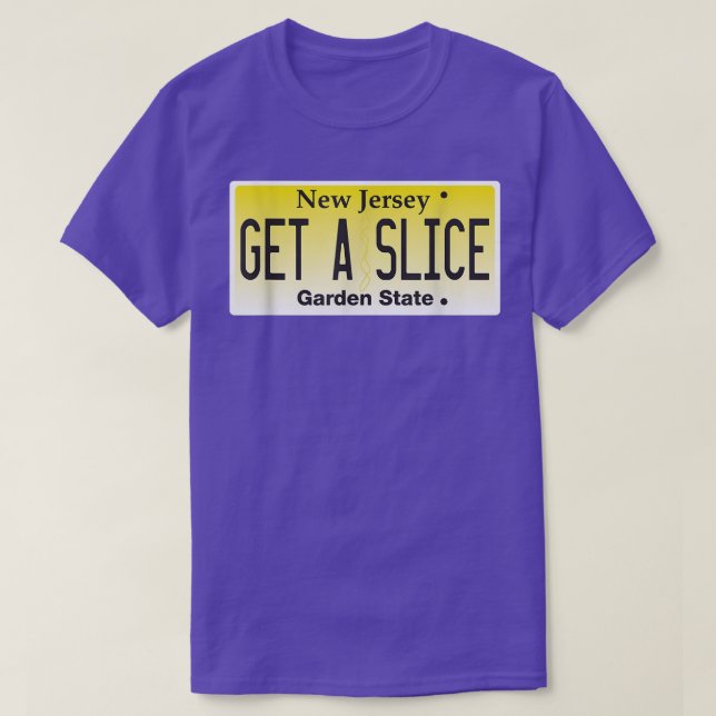 Funny New jersey NJ Pizza Slice Älskare License Pl T Shirt (Design framsida)