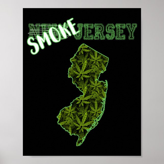 Funny New Jersey Weed Weed Culture  Poster (Framsidan)