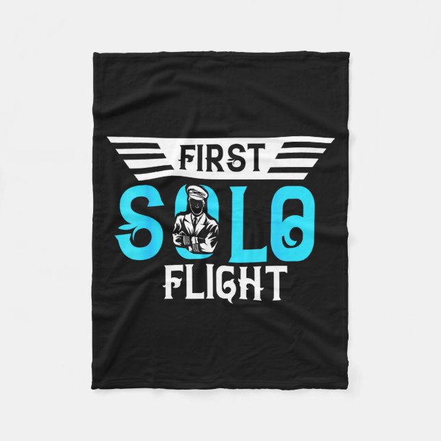 Funny New Lot Design First Solo Flight Aircraft Lo Fleecefilt (Framsidan)