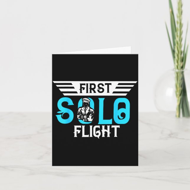 Funny New Lot Design First Solo Flight Aircraft Lo Kort (Framsida)