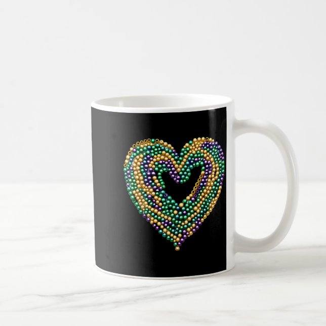 Funny New Orleans Beads Heart We Stand Nola Strong Kaffemugg (Höger)