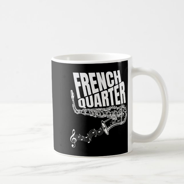 Funny New Orleans Mardi Gras Jazz Saxophone  Kaffemugg (Höger)