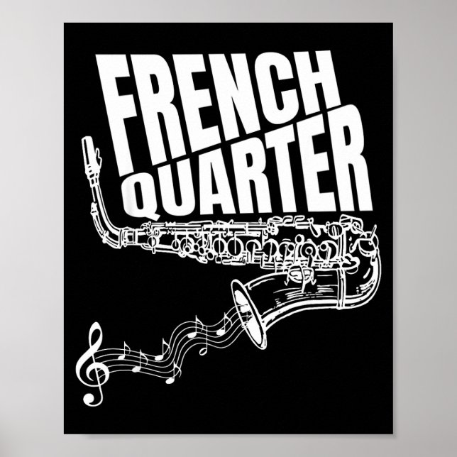 Funny New Orleans Mardi Gras Jazz Saxophone  Poster (Framsidan)