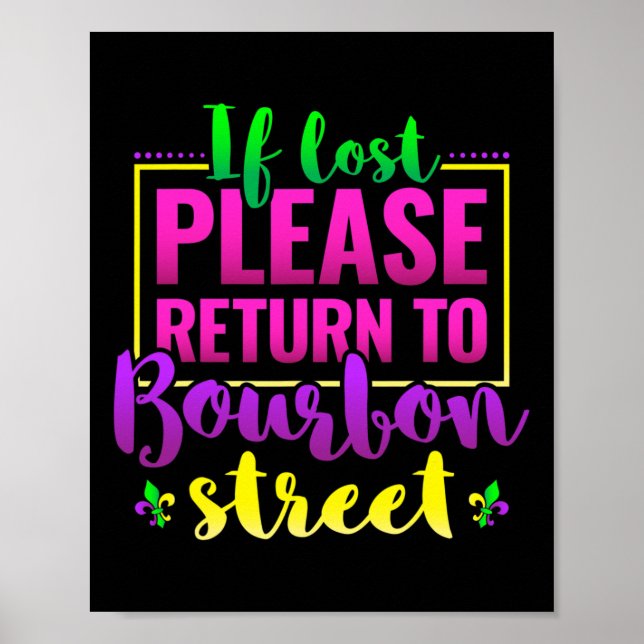 Funny New Orleans Mardi Gras Louisiana Carnival Ne Poster (Framsidan)