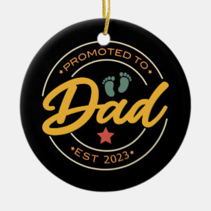 Funny New Pappa Jokes Pappa Est 2023 First Pappa Julgransprydnad Keramik